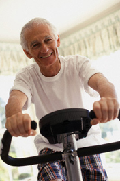 an exercise bike is one way to help shift body fat stored in the hips and stomach