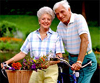 Senior Health depends on keeping fit and active - eat well, look well, feel well and stay well