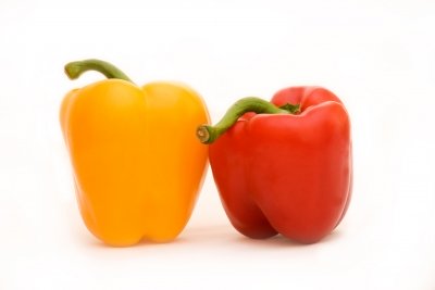 red and yellow bell peppers bring antioxidants and other nutrients which are good for stopping the ravages of time