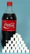much of the sugar consumed is through drinking too many soft drinks, like coca cola which contains a very high proportion of sugar and is very bad for the health